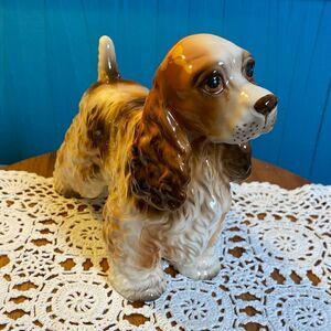 Shafford Cocker Spaniel Dog Figurine 171 Red Roan Porcelain vintage Japan Tags